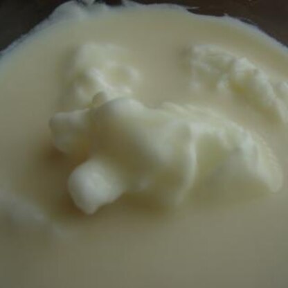 牛乳の代わりに豆乳で作りました。ヨーグルトのシャリシャリがおいし～(≧▼≦)
これからの季節りぴりぴです！ご馳走様でした❤